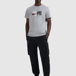 63d4c3bcea15413769e217a034d857db32c41ad5 4F T-shirt regular z nadrukiem męski - szary