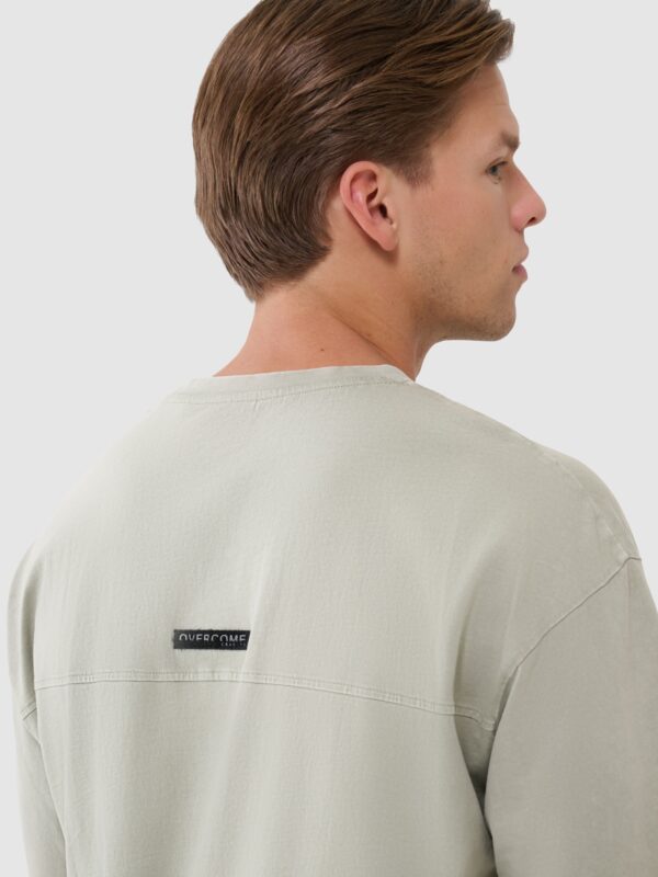 4F T-shirt oversize gładki męski - oliwkowy/khaki