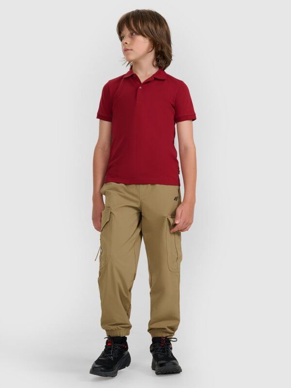 4F Koszulka polo regular chłopięca - czerwona 158 (12-13 lat)