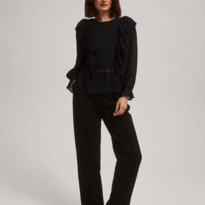 Spodnie w kant czarne