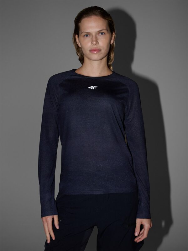 4F Koszulka rowerowa z długim rękawem damska - czarna