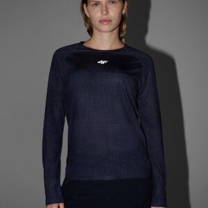 64e731a02c307b8fc3a9cd9c3c93d94ff751044f 4F Koszulka rowerowa z długim rękawem damska - czarna