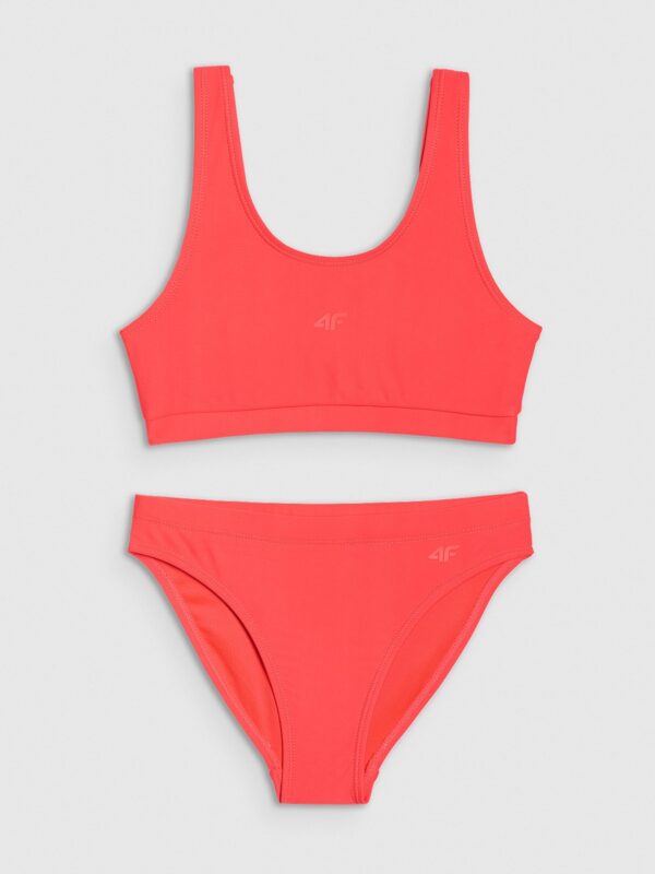 66b920f6231306205c9fa5e655cbdfbf9244f11c 4F Kostium kąpielowy dwuczęściowy dziewczęcy - koralowy 146/152 (10-12 lat)