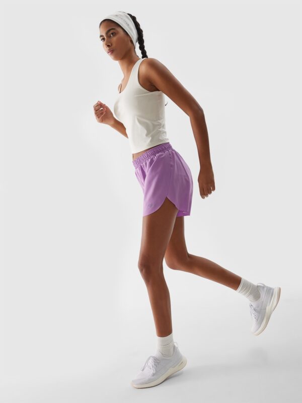 6726e10adc26adc20f65a69d5b0019ee5d750265 4F Spodenki do biegania szybkoschnące damskie - fioletowe