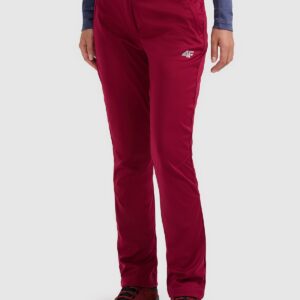 4F Spodnie softshellowe membrana 8000 damskie - czerwone