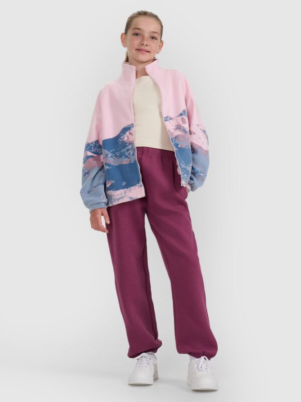 4F Polar oversize ze stójką dziewczęcy - multikolor 128 (7-8 lat)