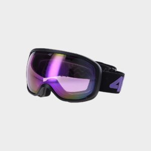 4F Gogle narciarskie z lustrzaną powłoką dziecięce - fioletowe