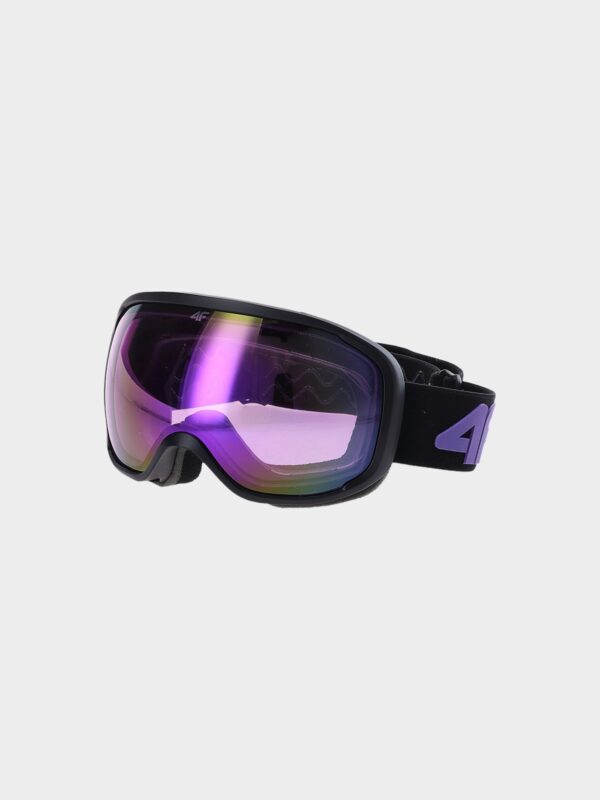 4F Gogle narciarskie z lustrzaną powłoką dziecięce - fioletowe