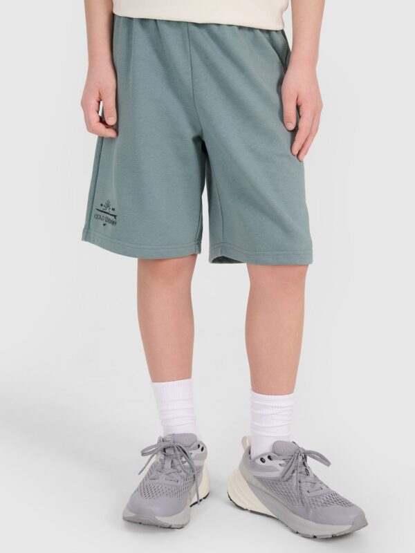 4F Spodenki dresowe chłopięce - turkusowe 134 (8-9 lat)