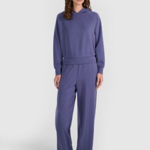 4F Bluza dresowa nierozpinana z modalem damska - granatowa