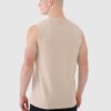 4F Tank top regular gładki męski - beżowy