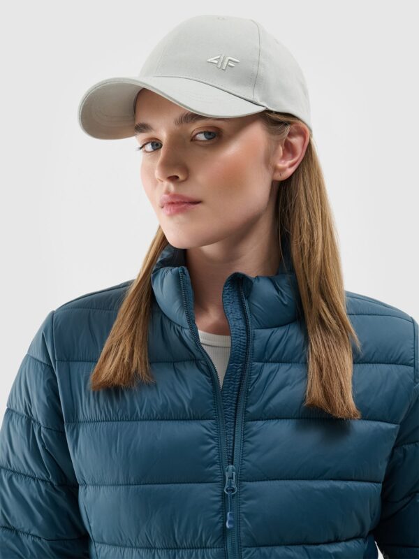 4F Kurtka puchowa z wypełnieniem z recyklingu damska - turkusowa