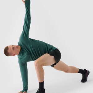 4F Bluza do biegania szybkoschnąca męska - zielona