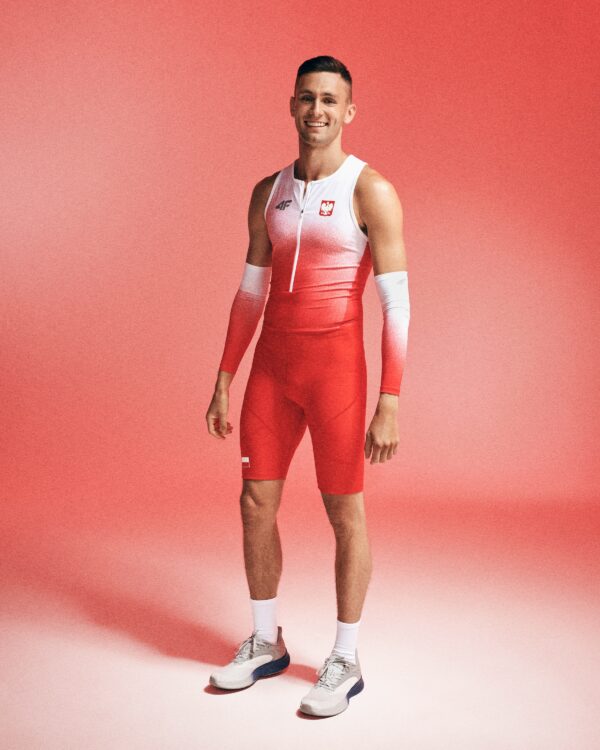 4F Rękawki sprinterskie uniseks 4F x PZLA - czerwone