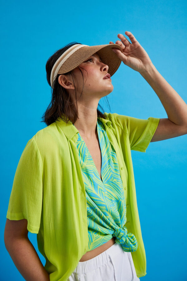 Słomkowy daszek beżowy