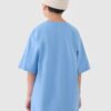 6a94fd156947c11b196fc70aa48c5657e8f11914 4F T-shirt oversize z nadrukiem chłopięcy - niebieski 152 (11-12 lat)