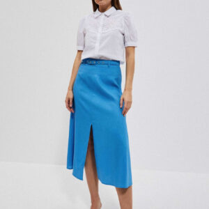 6b875c94d9ea4c52c3d55ce0170ff6935c49dc72 Spódnica z dodatkiem lnu lazurowa