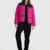 4F Kurtka puchowa z wypełnieniem syntetycznym damska - różowa