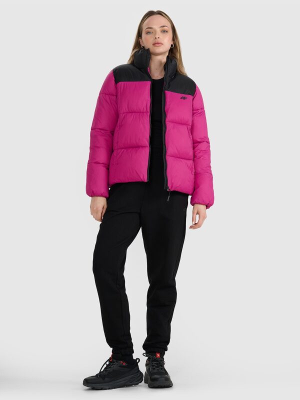4F Kurtka puchowa z wypełnieniem syntetycznym damska - różowa