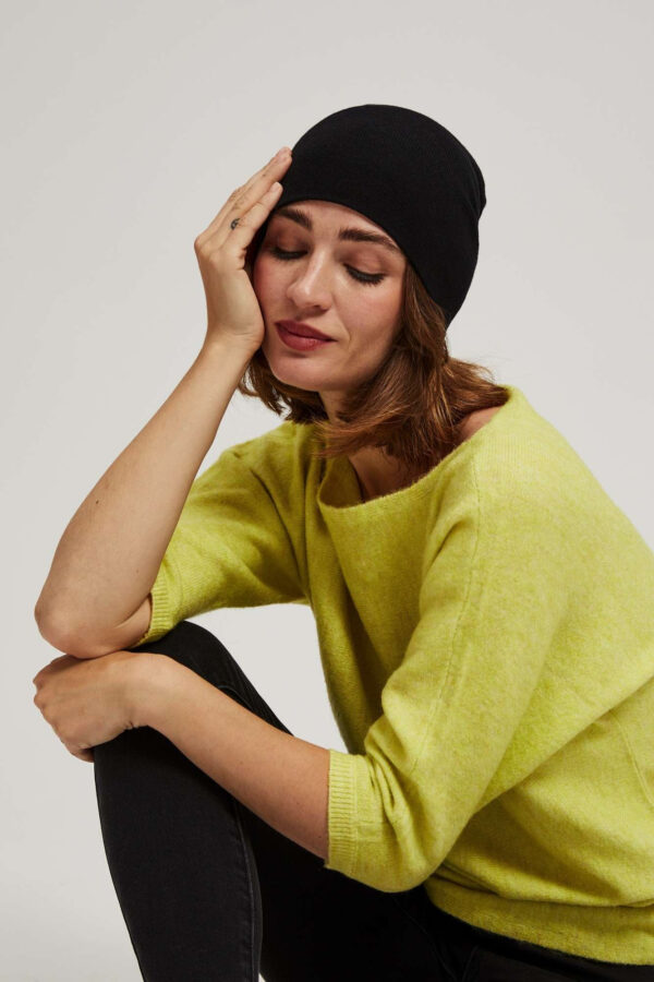 Gładka czapka czarna