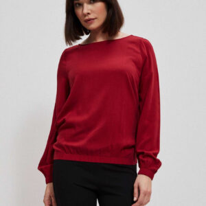 Wiskozowa koszula bordowa