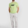 6dd04354ecf63085e7345b747c2650342804879f 4F T-shirt regular z nadrukiem męski - zielony