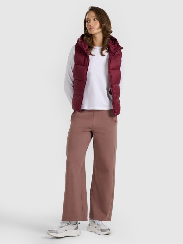 4F Bezrękawnik puchowy z wypełnieniem syntetycznym damski - czerwony