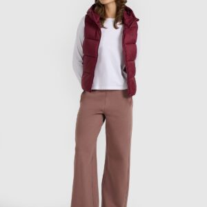 4F Bezrękawnik puchowy z wypełnieniem syntetycznym damski - czerwony