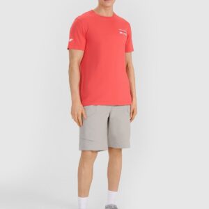 6eb70656dffa5f4bc41eff4d2a338bf11d28ae79 4F T-shirt regular z nadrukiem męski - różowy