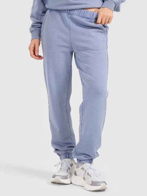 4F Spodnie dresowe joggery damskie - niebieskie