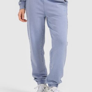 4F Spodnie dresowe joggery damskie - niebieskie