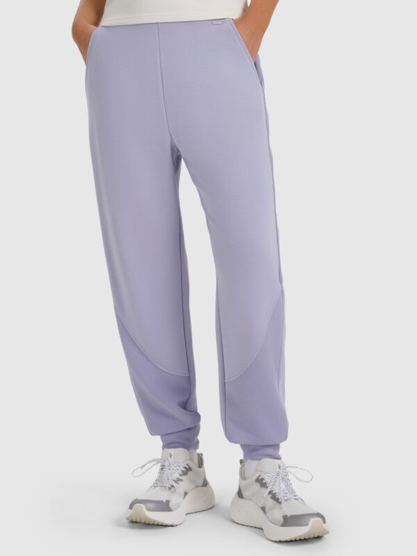 4F Spodnie dresowe joggery z modalem damskie - granatowe