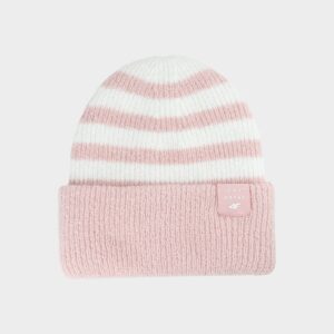 4F Czapka zimowa dziewczęca - różowa