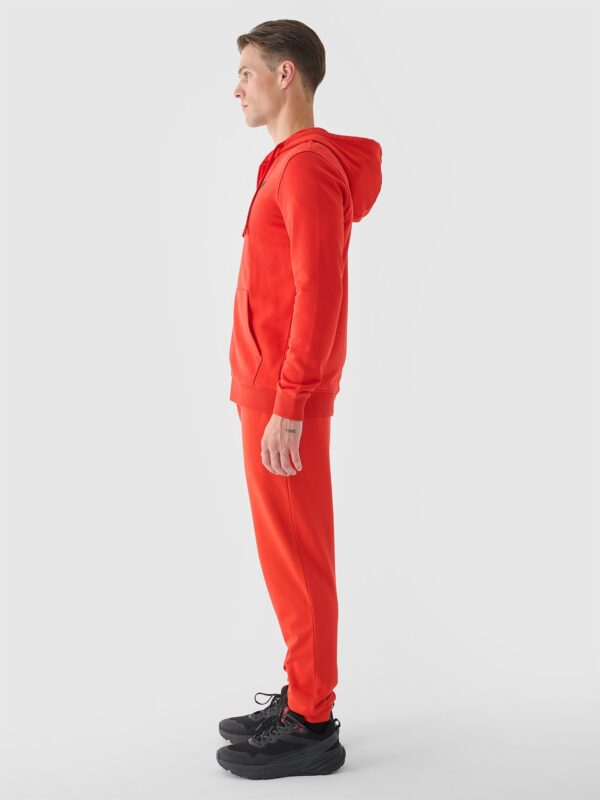 4F Spodnie dresowe joggery męskie - pomarańczowe