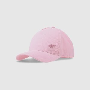 4F Czapka z daszkiem strapback dziecięca - różowa