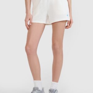 4F Spodenki dresowe z waflowej dzianiny damskie - białe