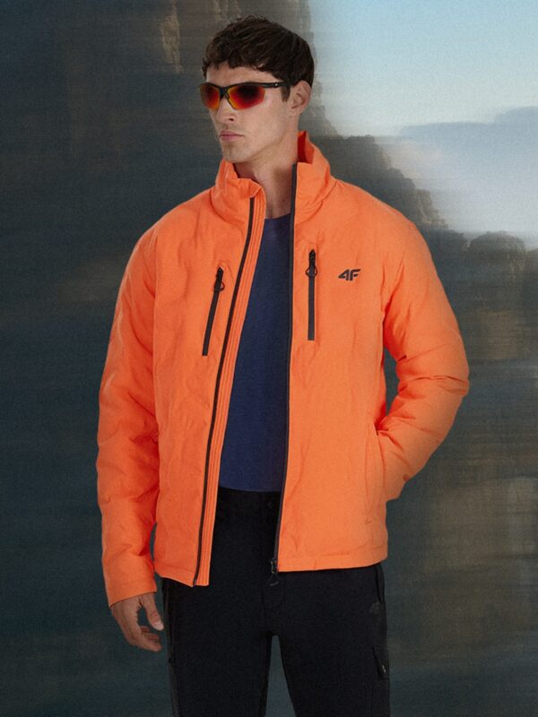 4F Kurtka puchowa trekkingowa z wypełnieniem syntetycznym męska - czerwona