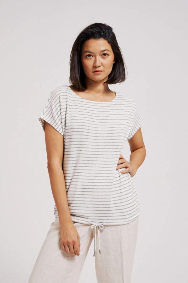 Bluzka w paski biała