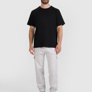 4F T-shirt oversize gładki męski - czarny