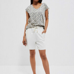 Szorty dresowe z kieszeniami perłowe