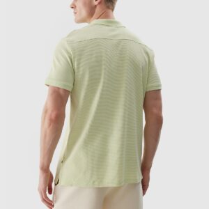 4F Koszulka polo regular męska - zielona