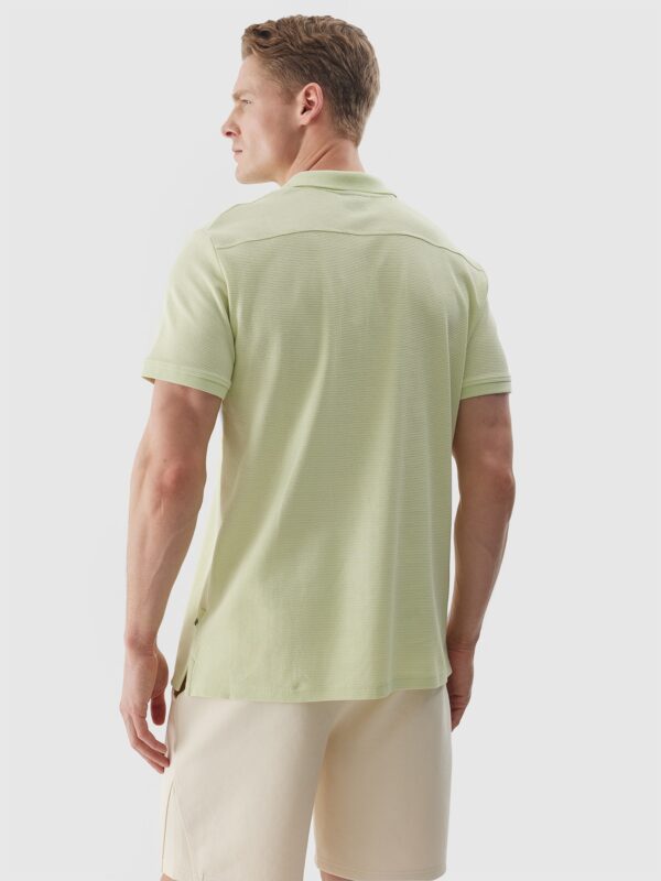 4F Koszulka polo regular męska - zielona