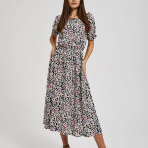 73c62b140209094588c05c014a03eb7479474fd9 Sukienka midi w drobne kwiaty