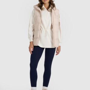 4F Bezrękawnik puchowy z wypełnieniem syntetycznym damski - beżowy