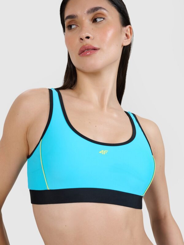 4F Góra od bikini damska - niebieska