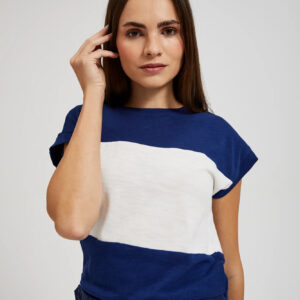 Bluzka w szerokie paski granatowa