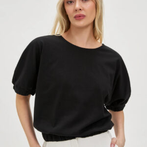 Bluzka z krótkimi rękawami czarna