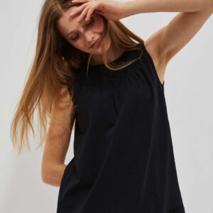 Bawełniany top czarny