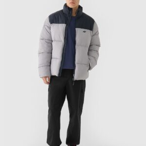 4F Kurtka puchowa z syntetycznym wypełnieniem męska - szara