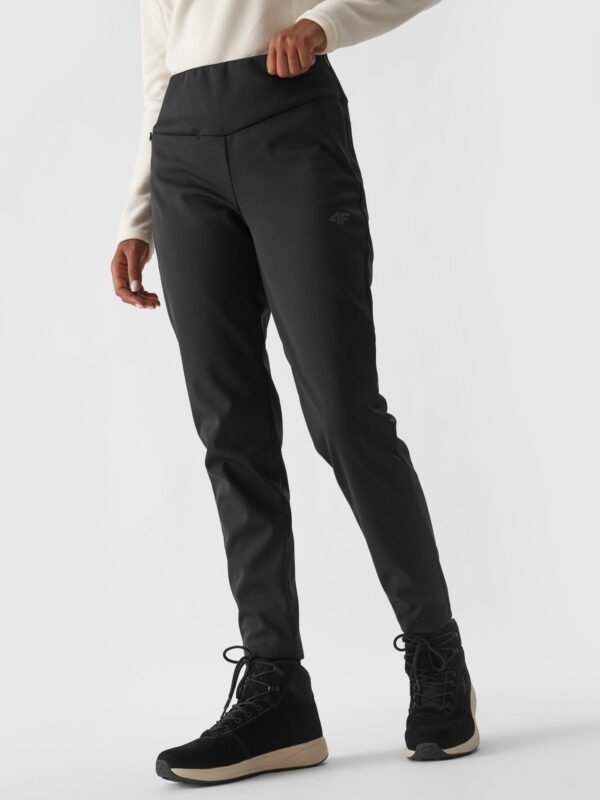 4F Spodnie narciarskie softshellowe membrana 10000 damskie - czarne